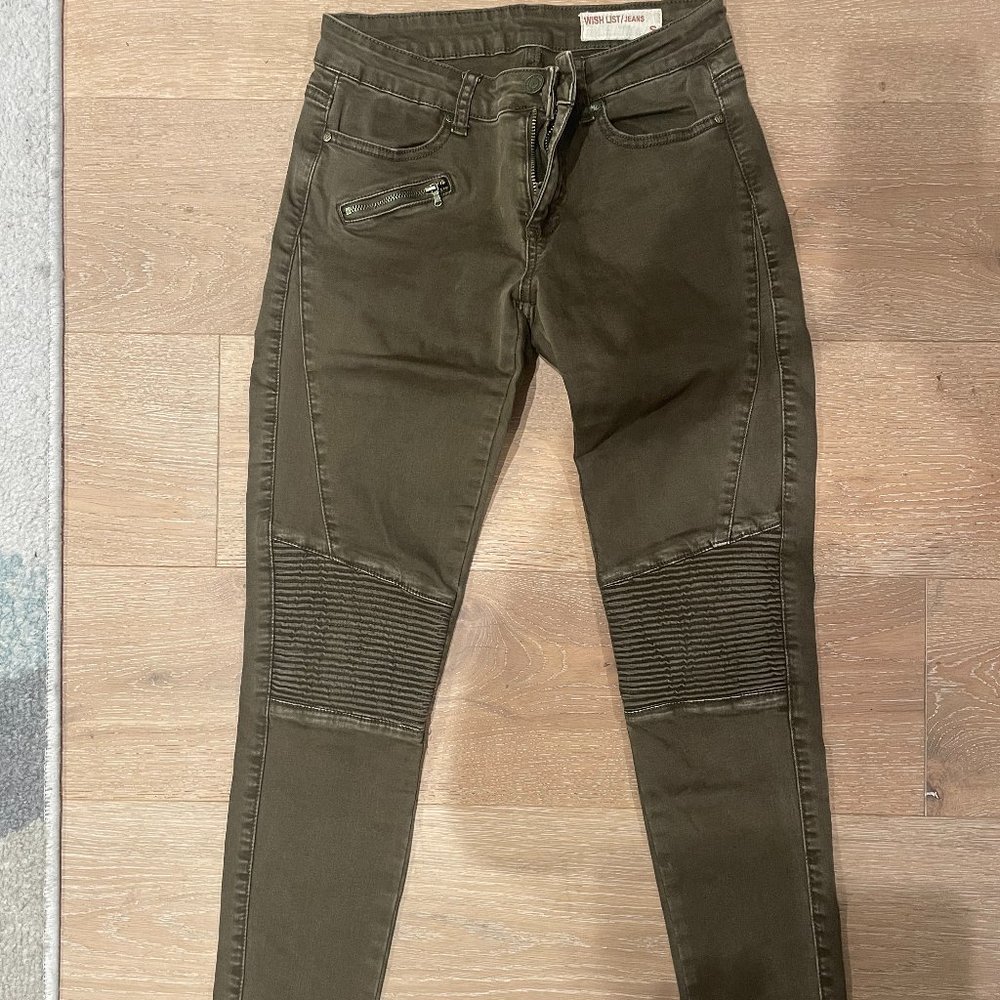 Green army jeans